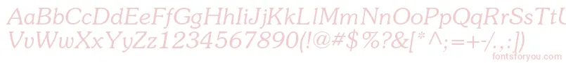 SouvenirstdLightitalic Font – Pink Fonts on White Background