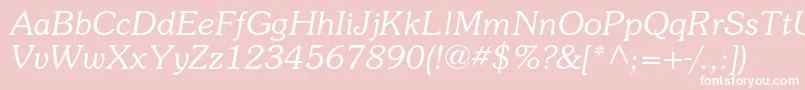 SouvenirstdLightitalic Font – White Fonts on Pink Background