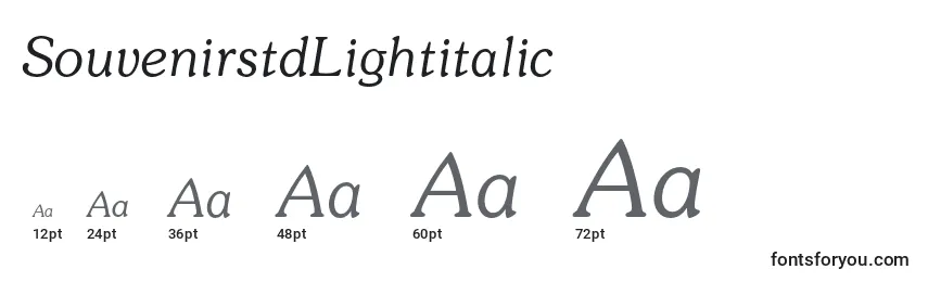 SouvenirstdLightitalic Font Sizes