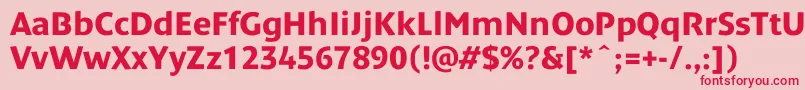 En savoir plus sur la police DendanewcBold Police DendanewcBold – polices rouges sur fond rose
