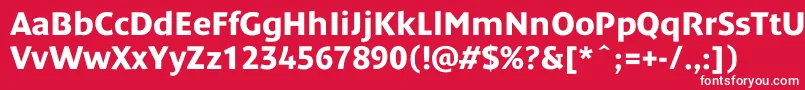 フォントDendanewcBold – 赤い背景に白い文字