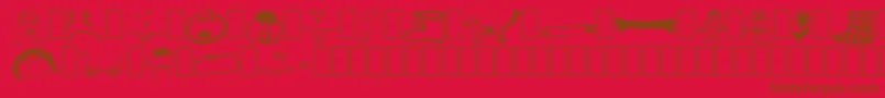 Littlesisterdingbats Font – Brown Fonts on Red Background