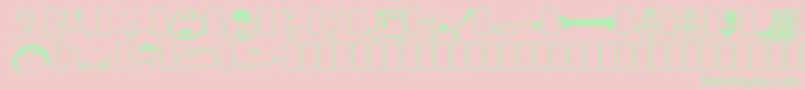 Littlesisterdingbats Font – Green Fonts on Pink Background