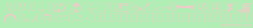 Littlesisterdingbats Font – Pink Fonts on Green Background