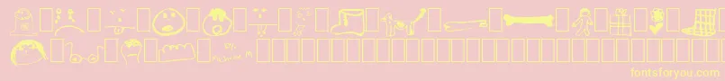 Littlesisterdingbats Font – Yellow Fonts on Pink Background
