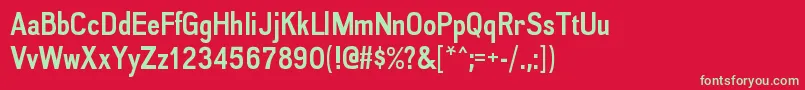 AkazanrgBold Font – Green Fonts on Red Background
