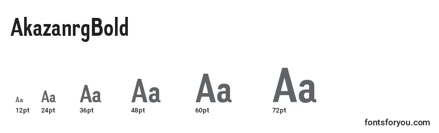 AkazanrgBold Font Sizes