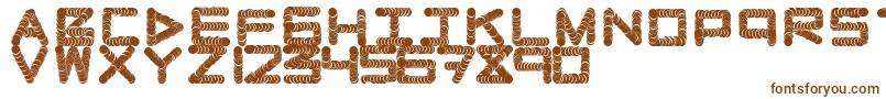 Шрифт Naughtypipe – коричневые шрифты на белом фоне