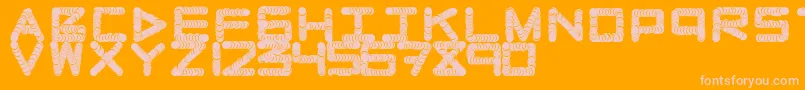 Naughtypipe Font – Pink Fonts on Orange Background