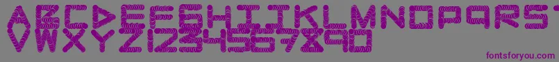 フォントNaughtypipe – 紫色のフォント、灰色の背景