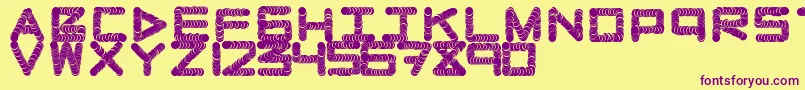 Naughtypipe Font – Purple Fonts on Yellow Background