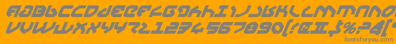 YahrenBoldItalic Font – Gray Fonts on Orange Background