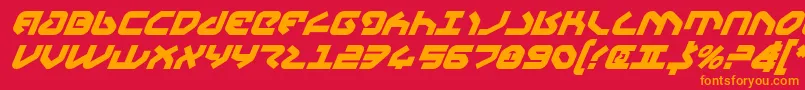 YahrenBoldItalic Font – Orange Fonts on Red Background