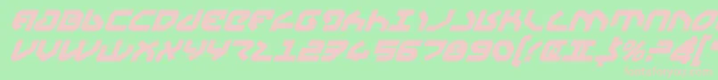 YahrenBoldItalic Font – Pink Fonts on Green Background