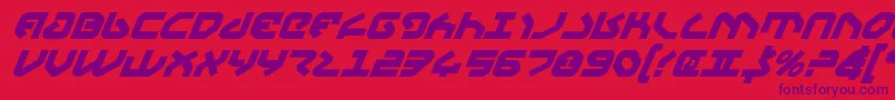 YahrenBoldItalic Font – Purple Fonts on Red Background