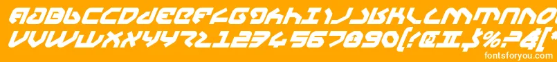 YahrenBoldItalic Font – White Fonts on Orange Background