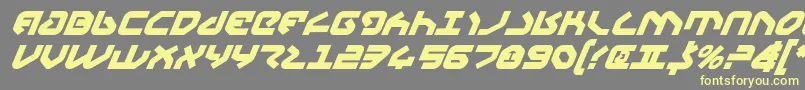 YahrenBoldItalic Font – Yellow Fonts on Gray Background