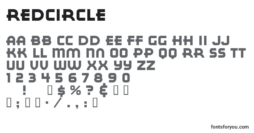 RedCircle Font – alphabet, numbers, special characters