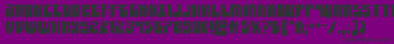 フォントForcemajeure – 紫の背景に黒い文字