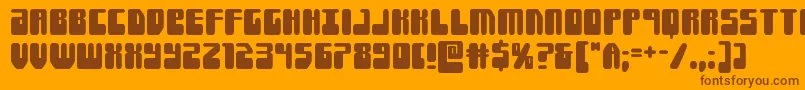 Forcemajeure Font – Brown Fonts on Orange Background