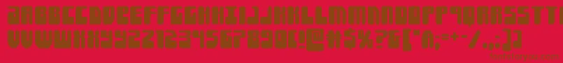 Forcemajeure Font – Brown Fonts on Red Background