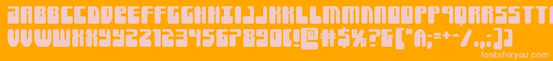 Forcemajeure Font – Pink Fonts on Orange Background