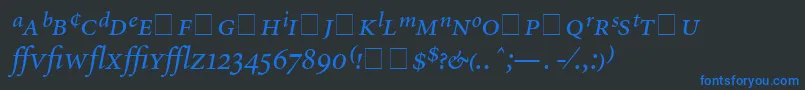 AtlantixProSsiItalic Font – Blue Fonts on Black Background