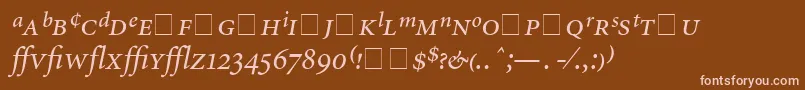 AtlantixProSsiItalic Font – Pink Fonts on Brown Background