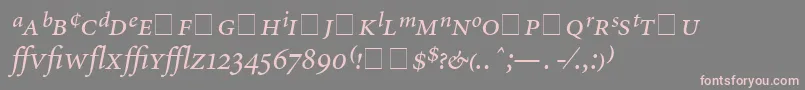 AtlantixProSsiItalic Font – Pink Fonts on Gray Background