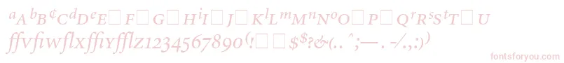 AtlantixProSsiItalic Font – Pink Fonts on White Background