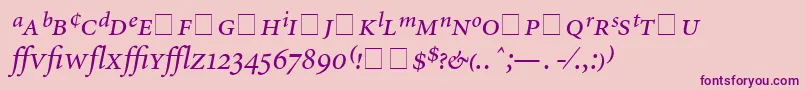 AtlantixProSsiItalic Font – Purple Fonts on Pink Background