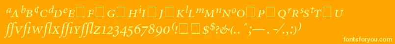 AtlantixProSsiItalic Font – Yellow Fonts on Orange Background