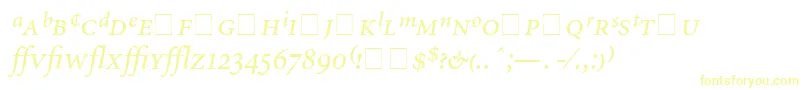 AtlantixProSsiItalic Font – Yellow Fonts on White Background