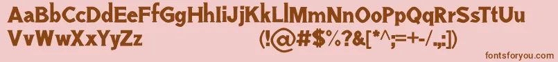 GresanPersonalUseOnly-fontti – ruskeat fontit vaaleanpunaisella taustalla