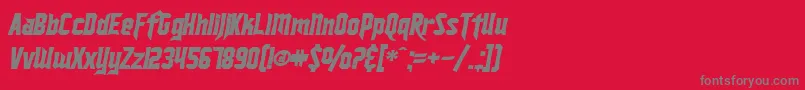 SfIronsidesBoldItalic Font – Gray Fonts on Red Background