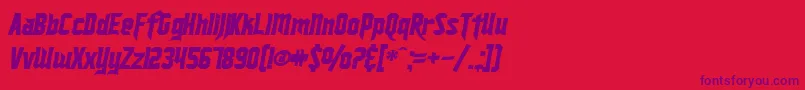 SfIronsidesBoldItalic Font – Purple Fonts on Red Background