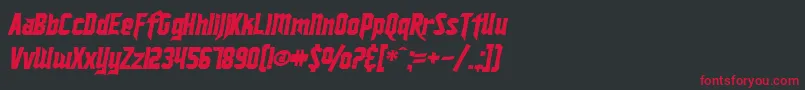 SfIronsidesBoldItalic Font – Red Fonts on Black Background