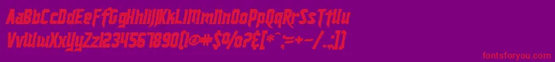 Шрифт SfIronsidesBoldItalic – красные шрифты на фиолетовом фоне
