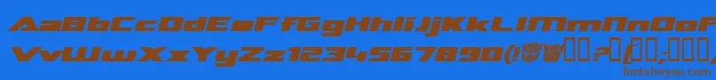 Tranrebi Font – Brown Fonts on Blue Background