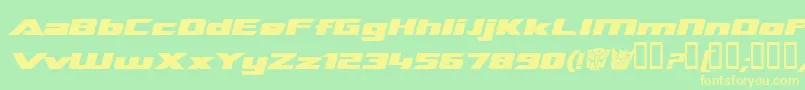 Tranrebi Font – Yellow Fonts on Green Background