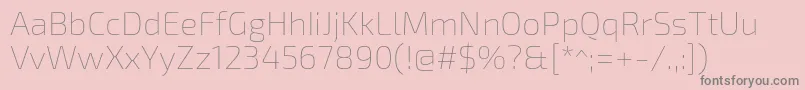 Exo2.0Thin Font – Gray Fonts on Pink Background