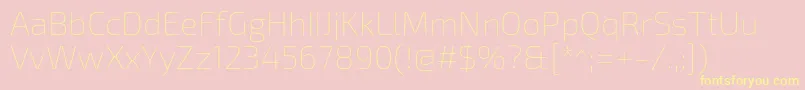 Exo2.0Thin-Schriftart – Gelbe Schriften auf rosa Hintergrund