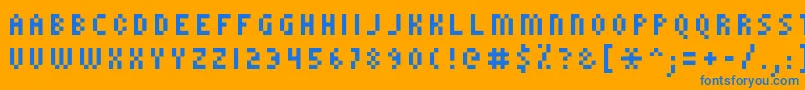 Kroeger0858 Font – Blue Fonts on Orange Background