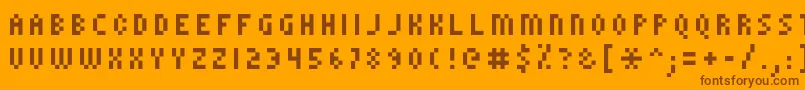 Kroeger0858 Font – Brown Fonts on Orange Background