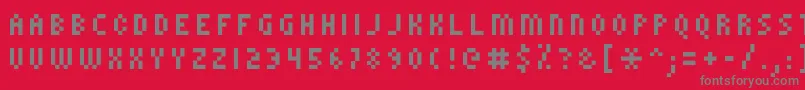 Kroeger0858 Font – Gray Fonts on Red Background