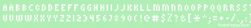 フォントKroeger0858 – 緑の背景に白い文字