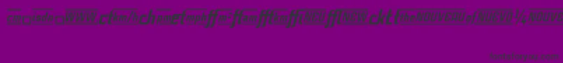 CasestudynooneLtHeavyItalicAlternate Font – Black Fonts on Purple Background