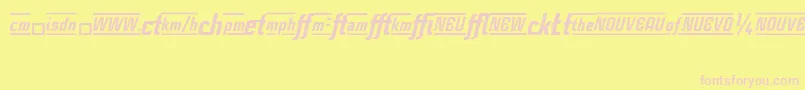 CasestudynooneLtHeavyItalicAlternate Font – Pink Fonts on Yellow Background