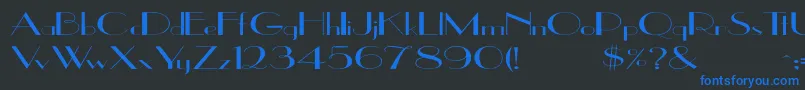 UppeaEx Font – Blue Fonts on Black Background