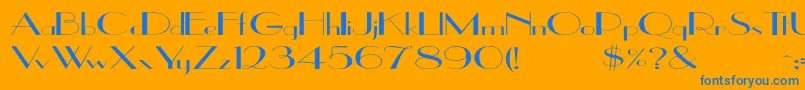 UppeaEx Font – Blue Fonts on Orange Background